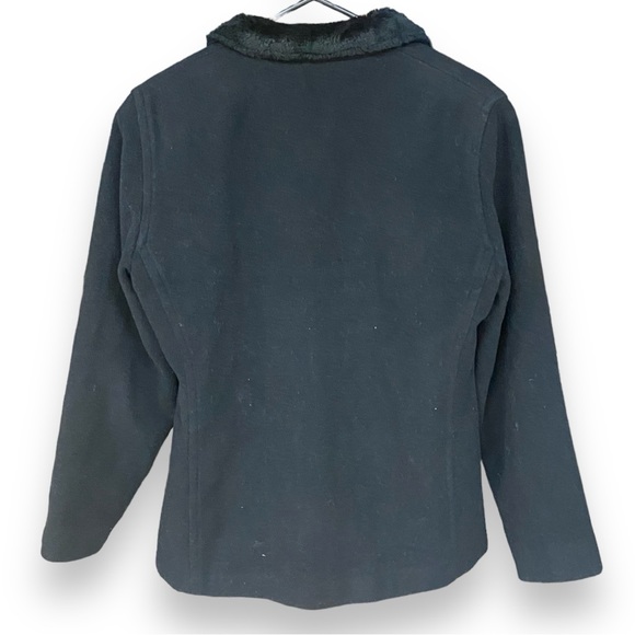 KRISTEN BLAKE CLASSICS Lambswool Zipper Front Pea Coat Small - Picture 3 of 5